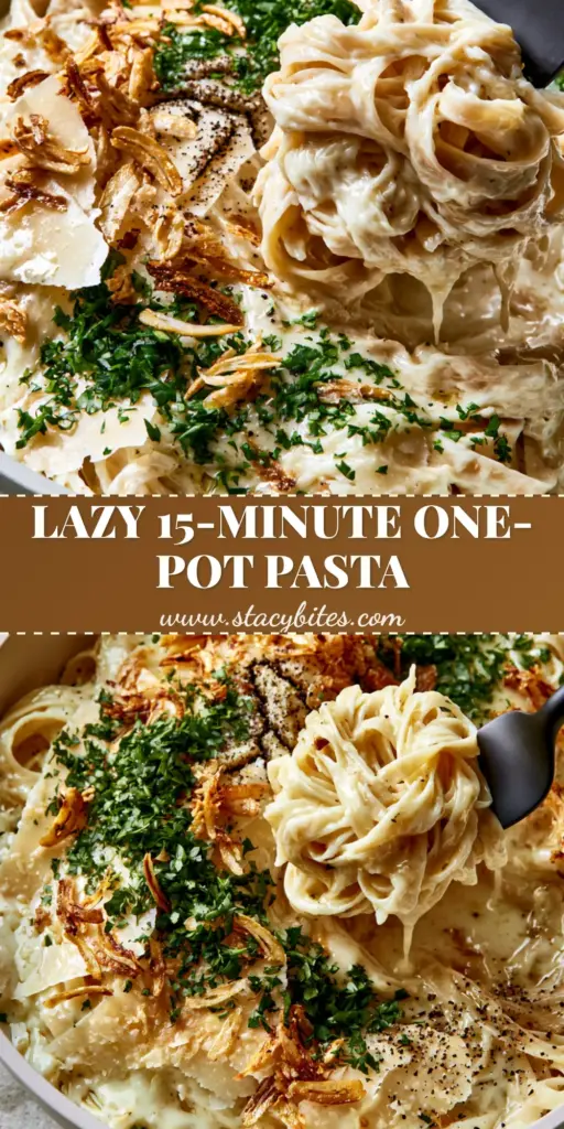 A matte black fork lifting a tangled nest of glossy garlic butter fettuccine with parmesan shavings and parsley. (quick recipes)
