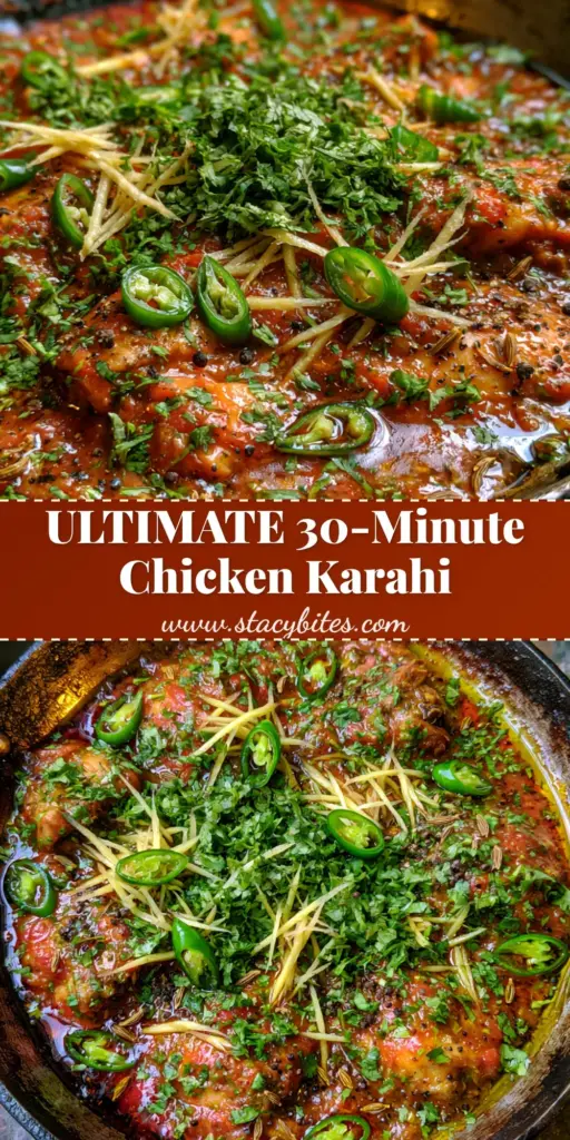 Pakistani Foods: Authentic Chicken Karahi in a Black Iron Wok 3 A sizzling Pakistani Chicken Karahi in a black iron wok featuring succulent bone-in chicken and thick tomato-ginger masala. (Pakistani foods)