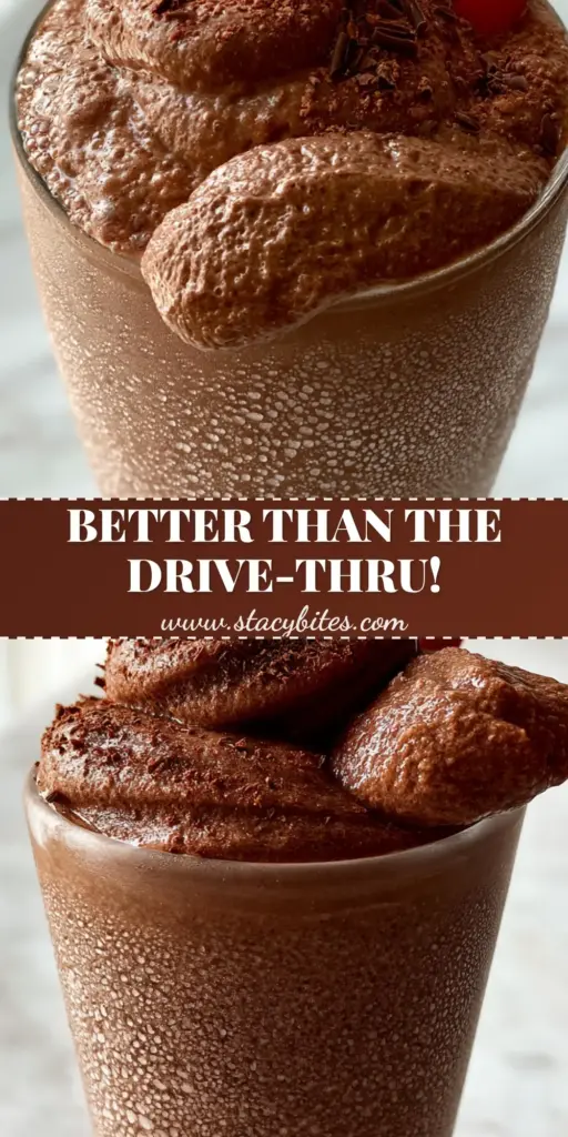 Wendy's Frosty Slushie recipe: The Ultimate 3-Ingredient Copycat Guide 4 A thick, creamy Wendy's Frosty Slushie recipe in a tall glass with a red spoon and chocolate shavings. (Wendy's Frosty Slushie recipe)